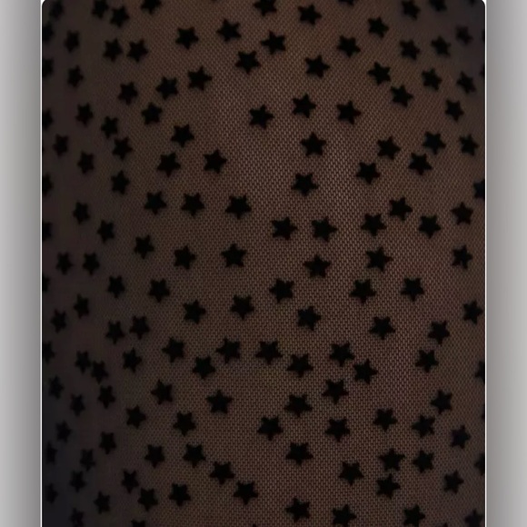 Black Star Mesh & Premium Ponte Peplum Top - Picture 6 of 9